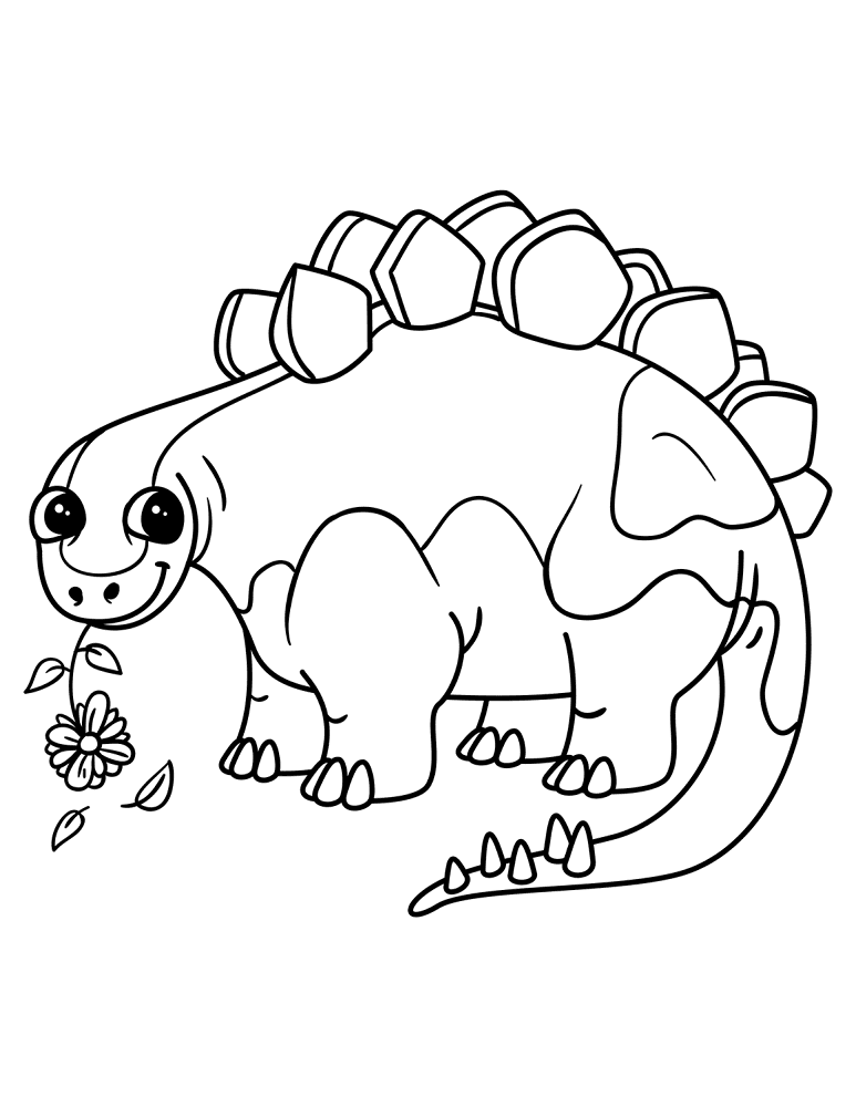 Cute Stegosaurus Coloring Page Md Coloring Page — Free Printable — free printable coloring page
