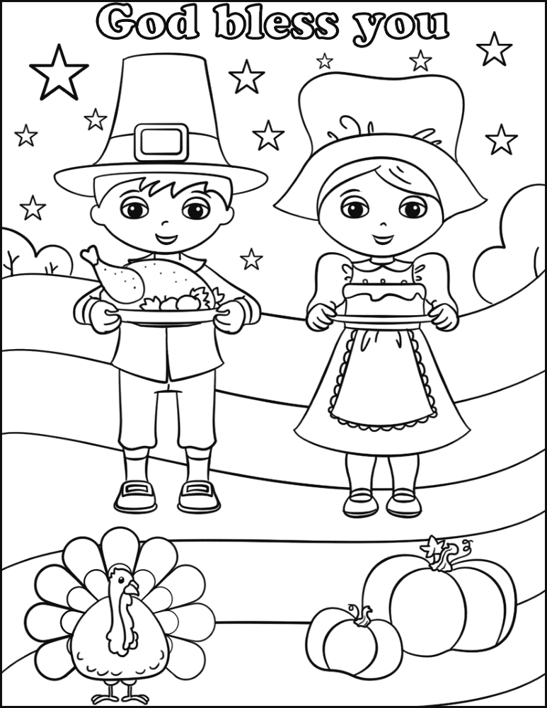God Bless You Coloring Page Md Coloring Page — Free Printable — free printable coloring page