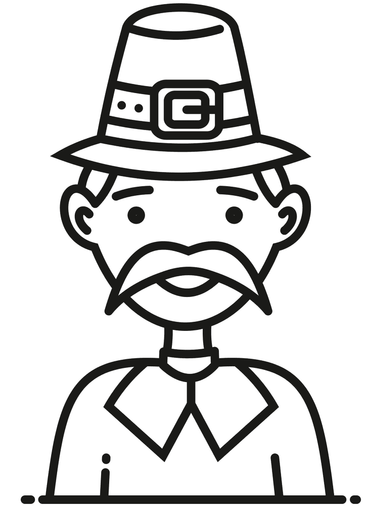 Pilgrim Coloring Page Md Coloring Page — Free Printable — free printable coloring page