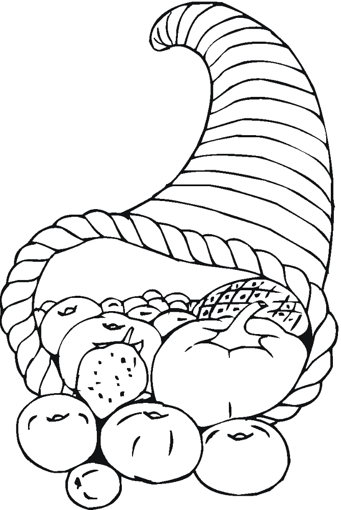 Thanksgiving Cornucopia Coloring Page Md Coloring Page — Free Printable — free printable coloring page