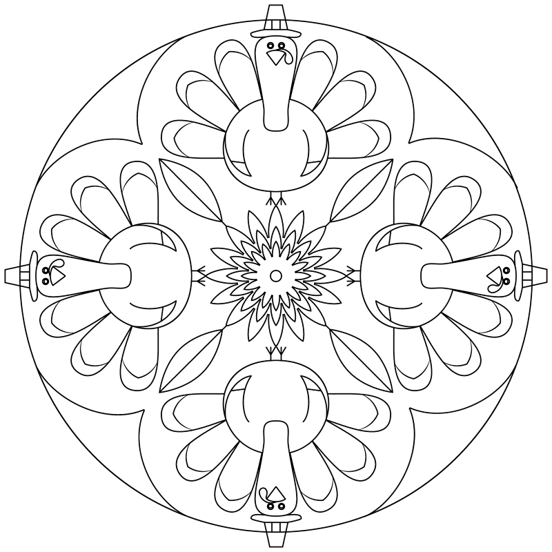 Thanksgiving Mandala Coloring Page Md Coloring Page — Free Printable — free printable coloring page