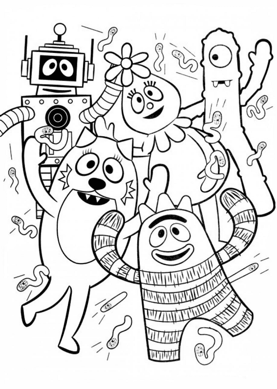 Yo Gabba Gabba 2 Coloring Page Md Coloring Page — Free Printable — free printable coloring page