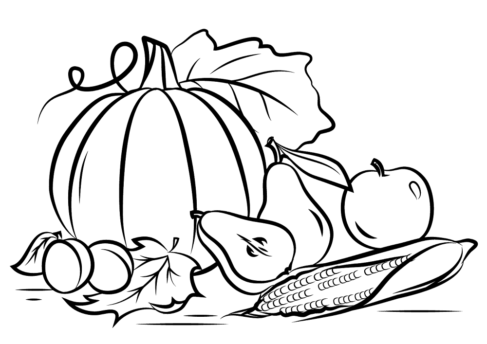 Autumn Harvest Coloring Page Md Coloring Page — Free Printable — free printable coloring page