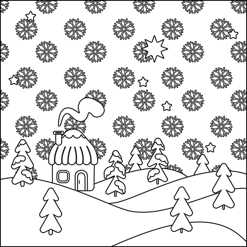 Christmas Background Coloring Page Md Coloring Page — Free Printable — free printable coloring page