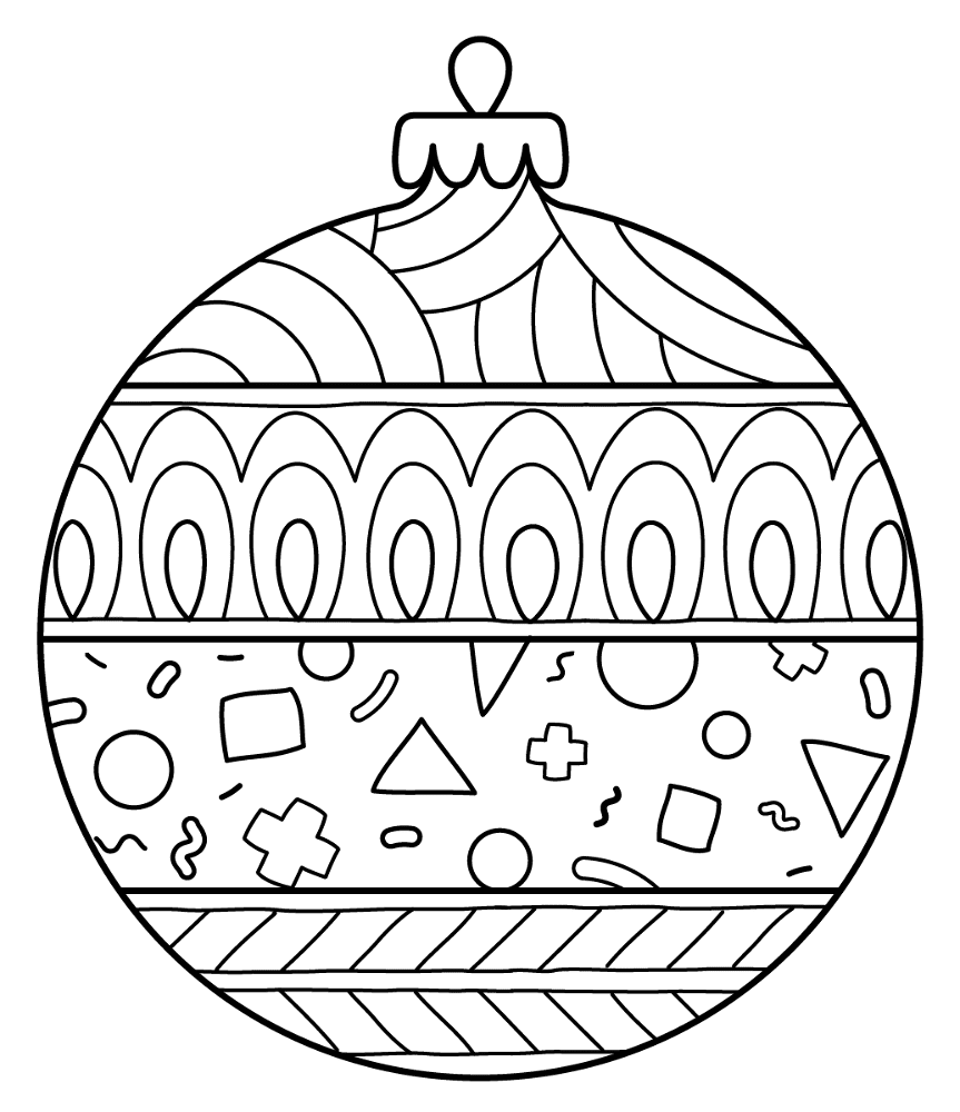 Christmas Ball 3 2 Coloring Page Md Coloring Page — Free Printable — free printable coloring page