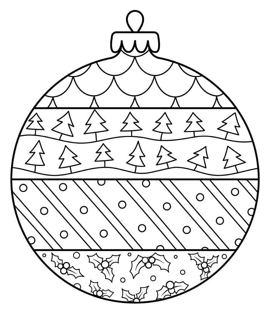 Christmas Ball Coloring Page Md Coloring Page — Free Printable — free printable coloring page