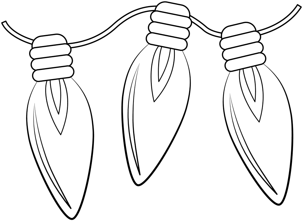 Christmas Light Bulb Outline Coloring Page Md Coloring Page — Free Printable — free printable coloring page