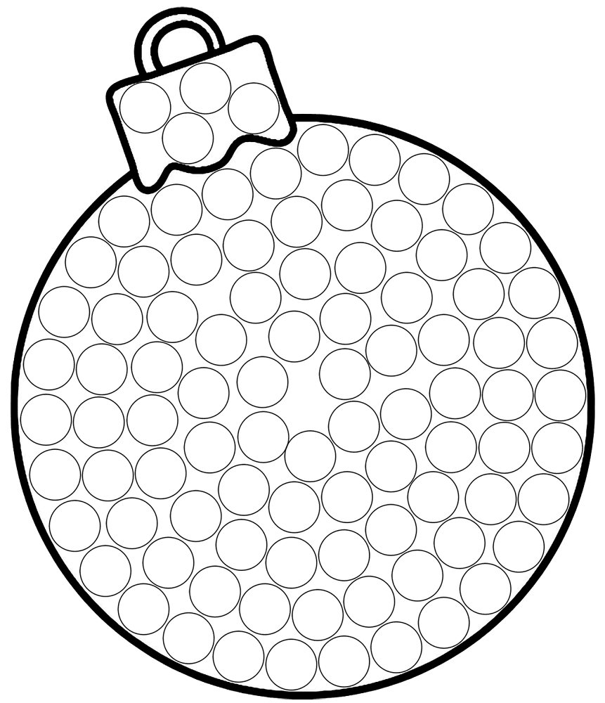 Christmas Ornament Dot Art Coloring Page Md Coloring Page — Free Printable — free printable coloring page