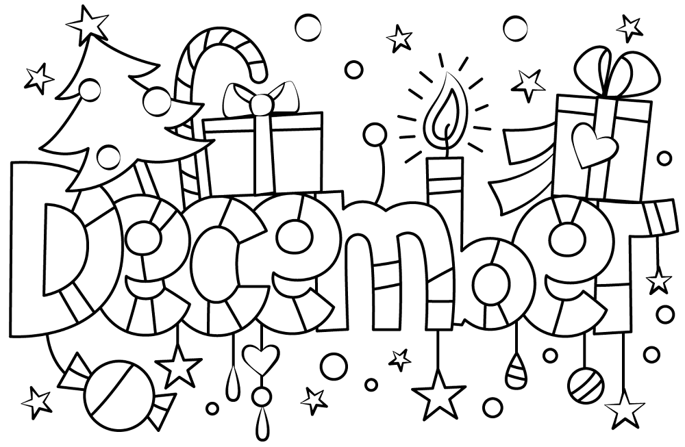 December Coloring Page Md Coloring Page — Free Printable — free printable coloring page
