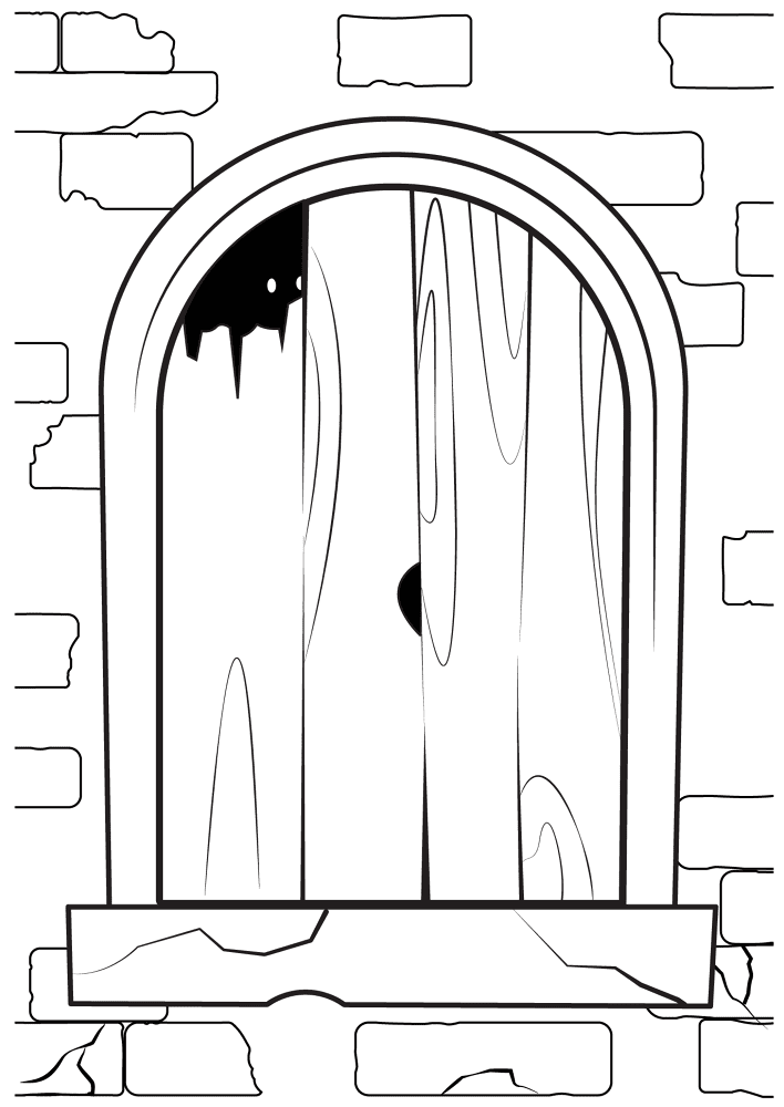 Haunted House Window Coloring Page Md Coloring Page — Free Printable — free printable coloring page