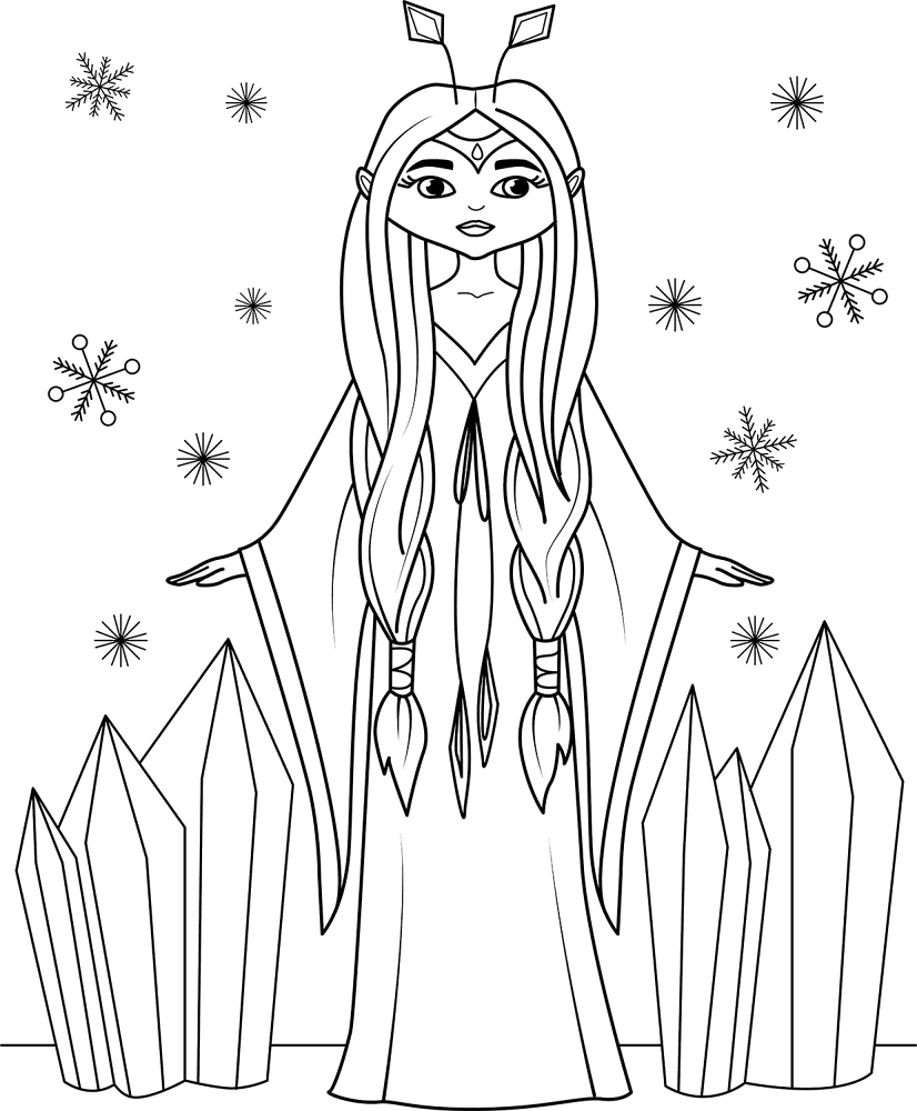 Ice Girl Coloring Page Md Coloring Page — Free Printable — free printable coloring page