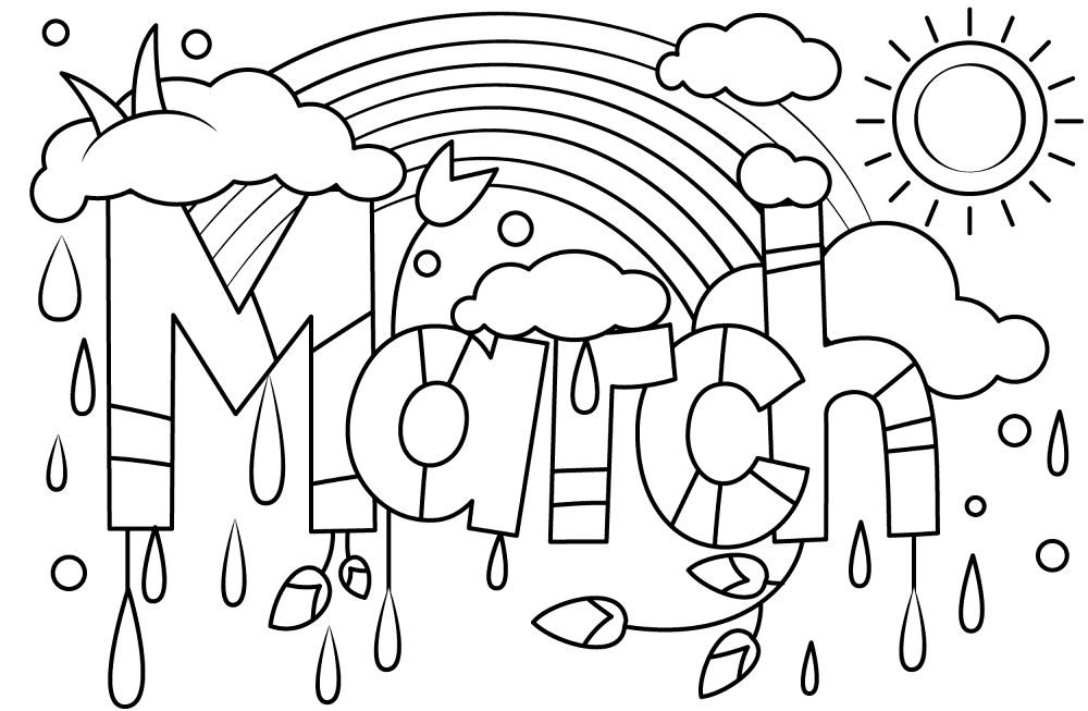 March Coloring Page Md Coloring Page — Free Printable — free printable coloring page