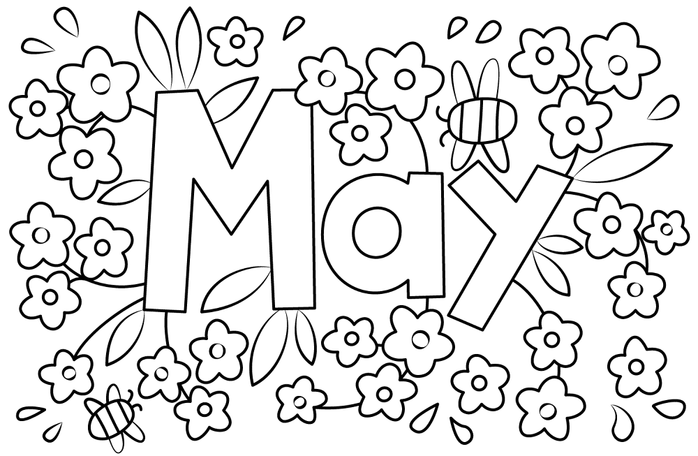 May Coloring Page Md Coloring Page — Free Printable — free printable coloring page