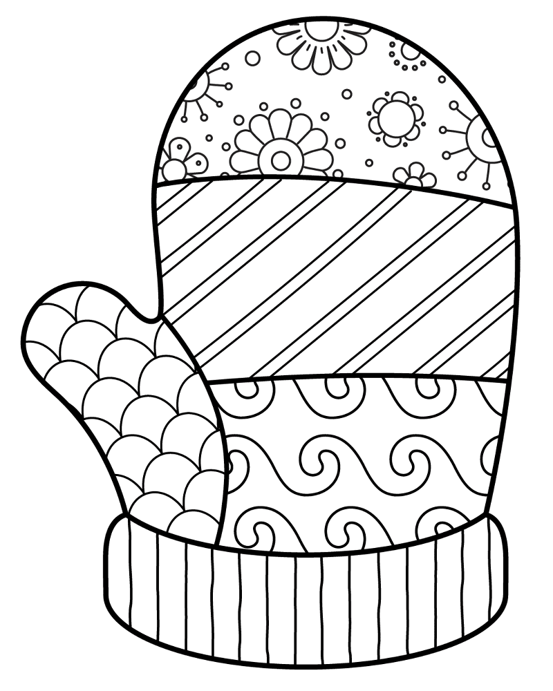 Mitten Coloring Page Md Coloring Page — Free Printable — free printable coloring page