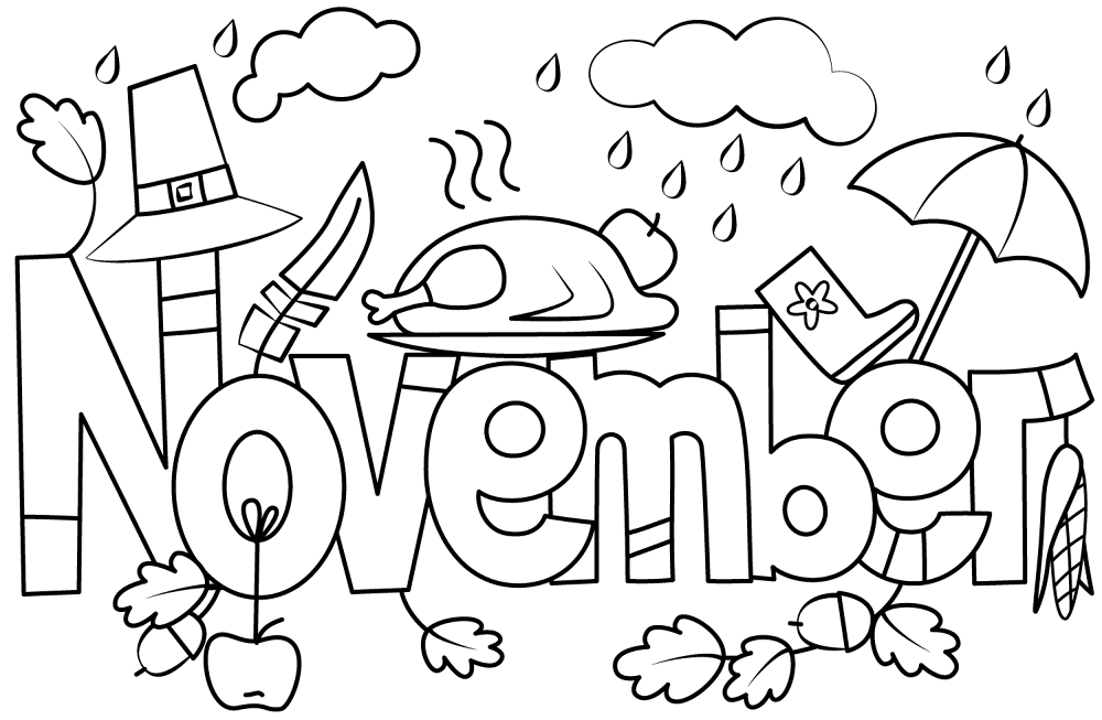 November Coloring Page Md Coloring Page — Free Printable — free printable coloring page
