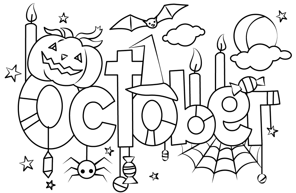 October Coloring Page Md Coloring Page — Free Printable — free printable coloring page