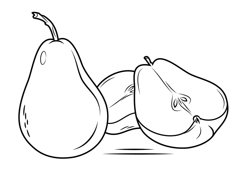 Pear 3 Coloring Page Md Coloring Page — Free Printable — free printable coloring page