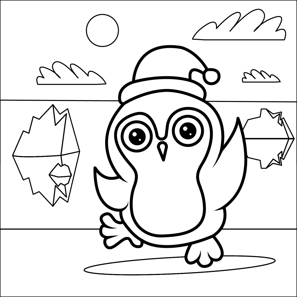 Penguin Coloring Page Md Coloring Page — Free Printable — free printable coloring page