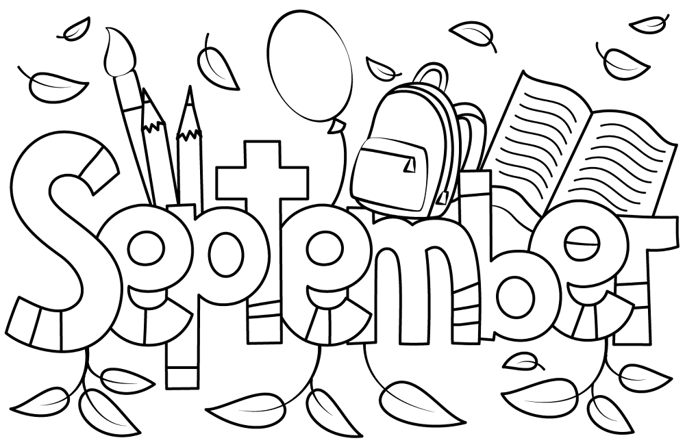 September Coloring Page Md Coloring Page — Free Printable — free printable coloring page