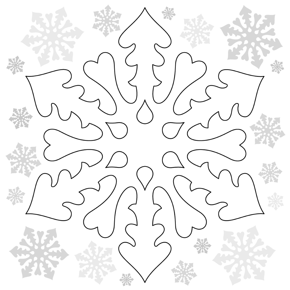 Snowflake Coloring Page Md Coloring Page — Free Printable — free printable coloring page