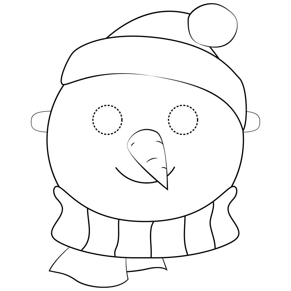 Snowman Mask Coloring Page Md Coloring Page — Free Printable — free printable coloring page
