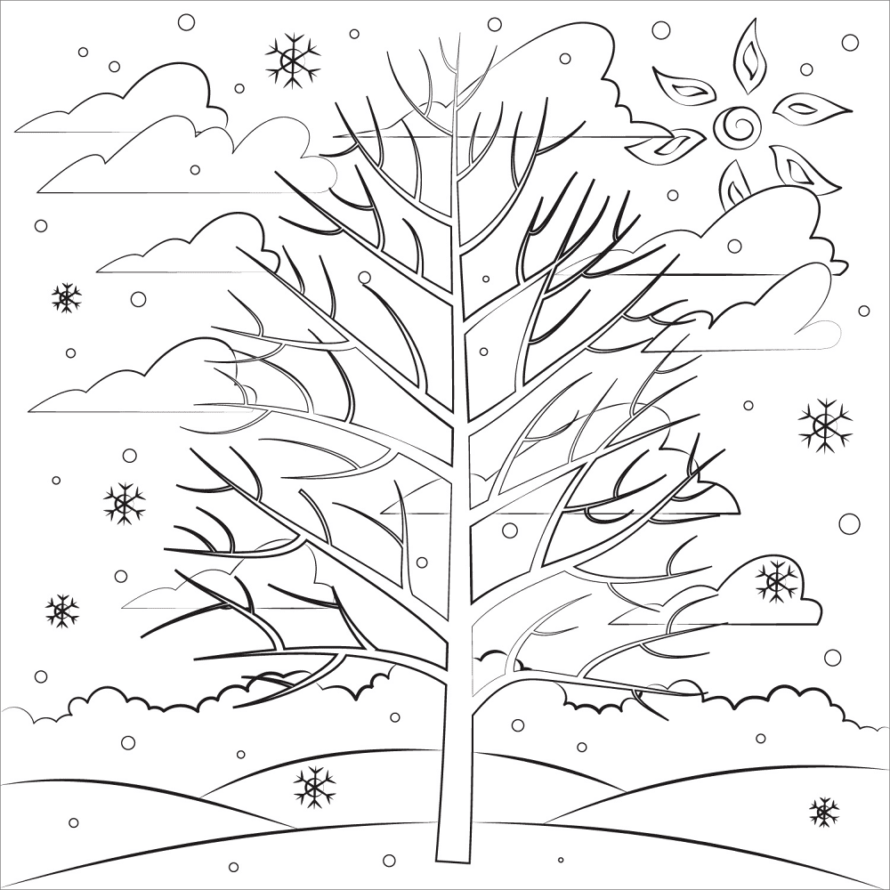 Winter Tree Coloring Page Md Coloring Page — Free Printable — free printable coloring page
