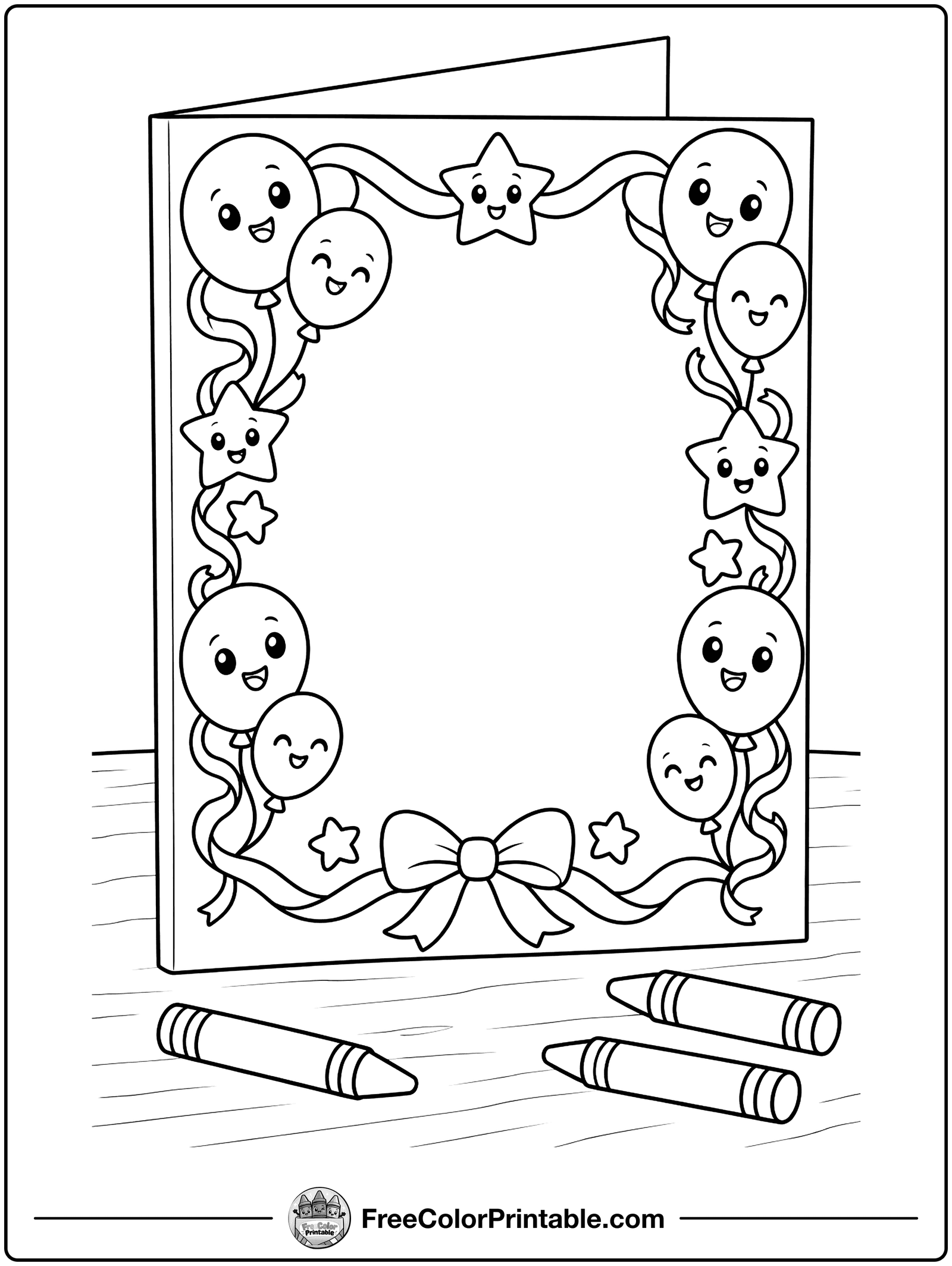 Make Your Own Birthday Card Coloring Page — free color printable