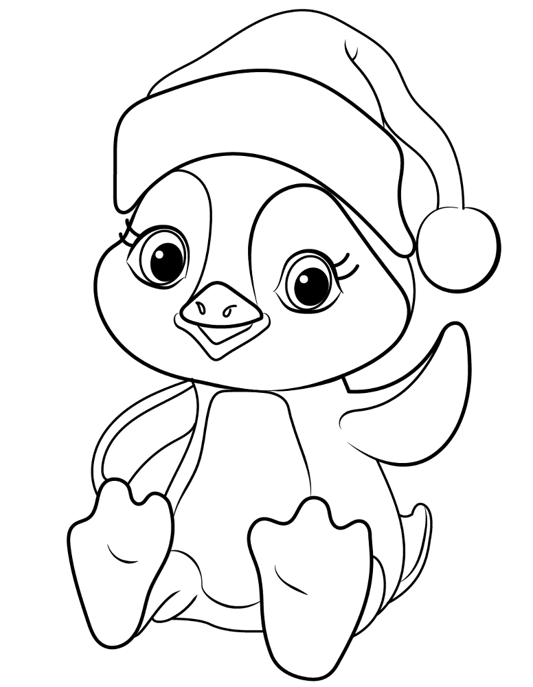 Christmas Penguin Coloring Page Md Coloring Page — Free Printable — free printable coloring page