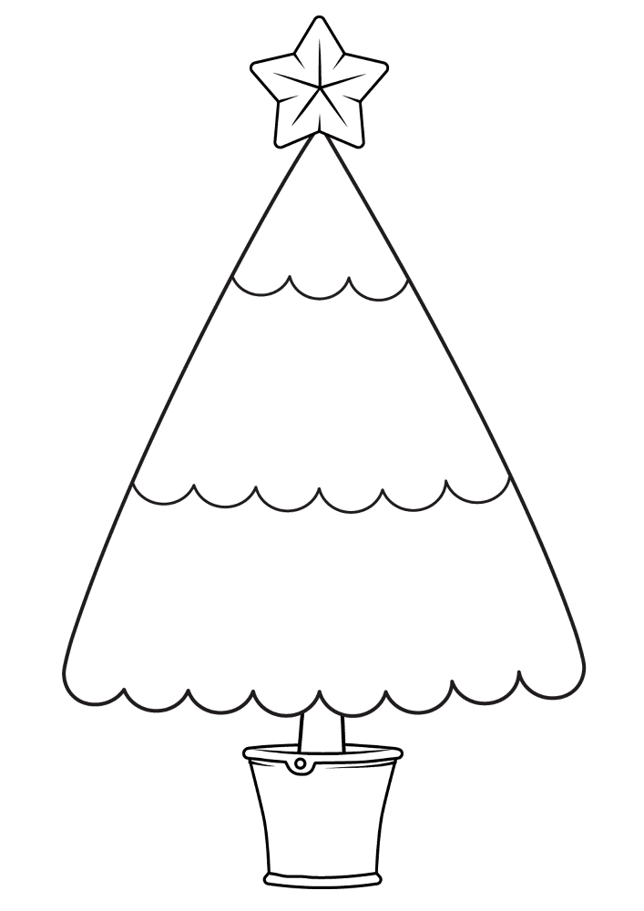 Decorate And Color Your Own Christmas Tree 6 Coloring Page Md Coloring Page — Free Printable — free printable coloring page