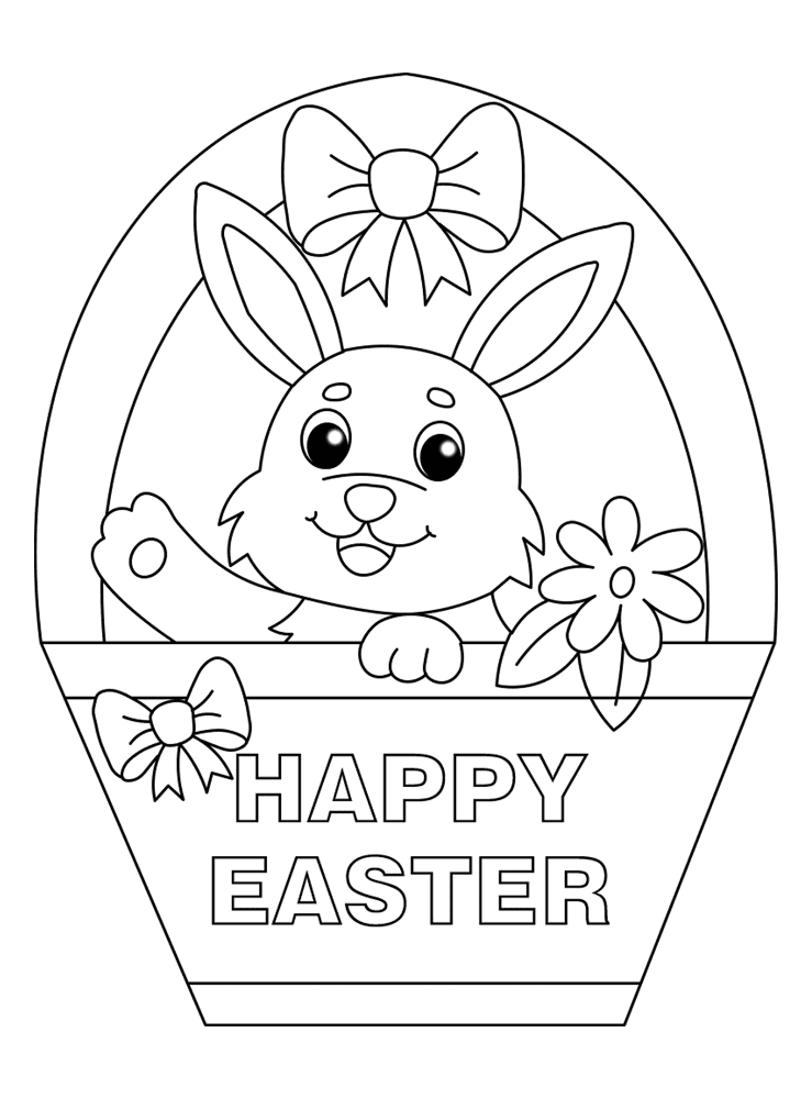 Easter Basket Bunny Md Coloring Page — Free Printable — free printable coloring page