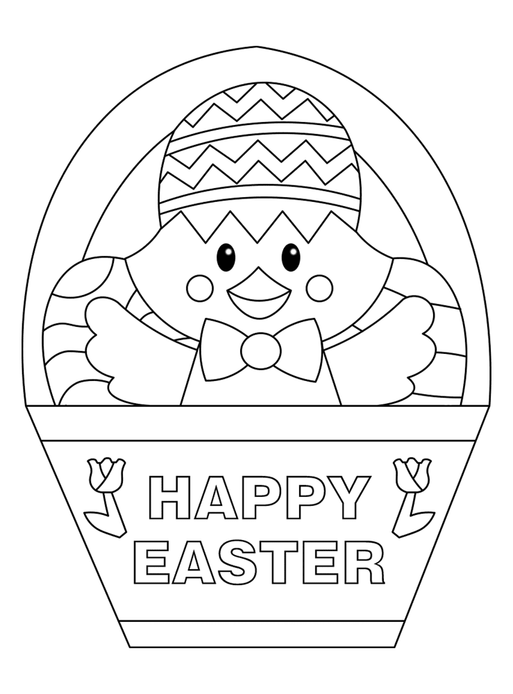 Easter Basket Chick Md Coloring Page — Free Printable — free printable coloring page