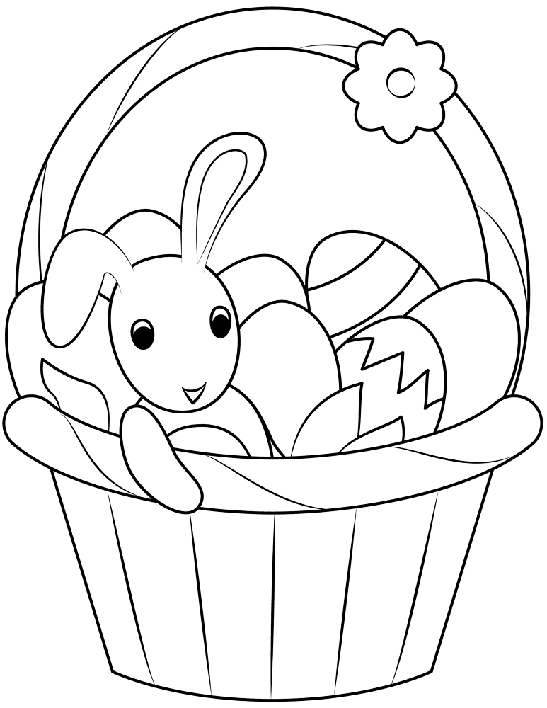 Easter Basket Coloring Page Md Coloring Page — Free Printable — free printable coloring page