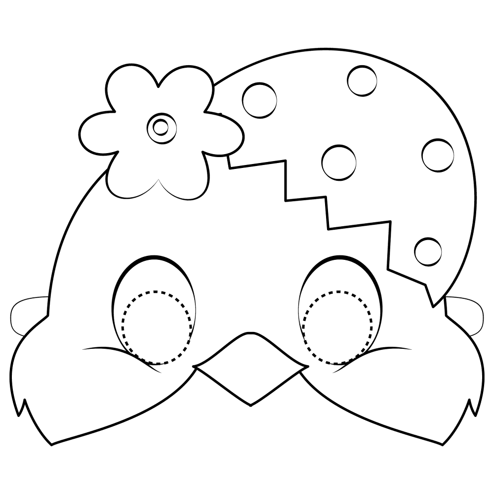 Easter Chick Mask Coloring Page Md Coloring Page — Free Printable — free printable coloring page