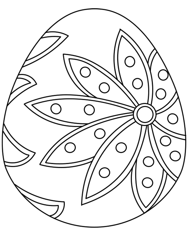 Easter Egg Flower Decoration Md Coloring Page — Free Printable — free printable coloring page