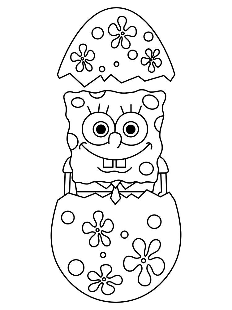 Easter Egg Spongebob Md Coloring Page — Free Printable — free printable coloring page