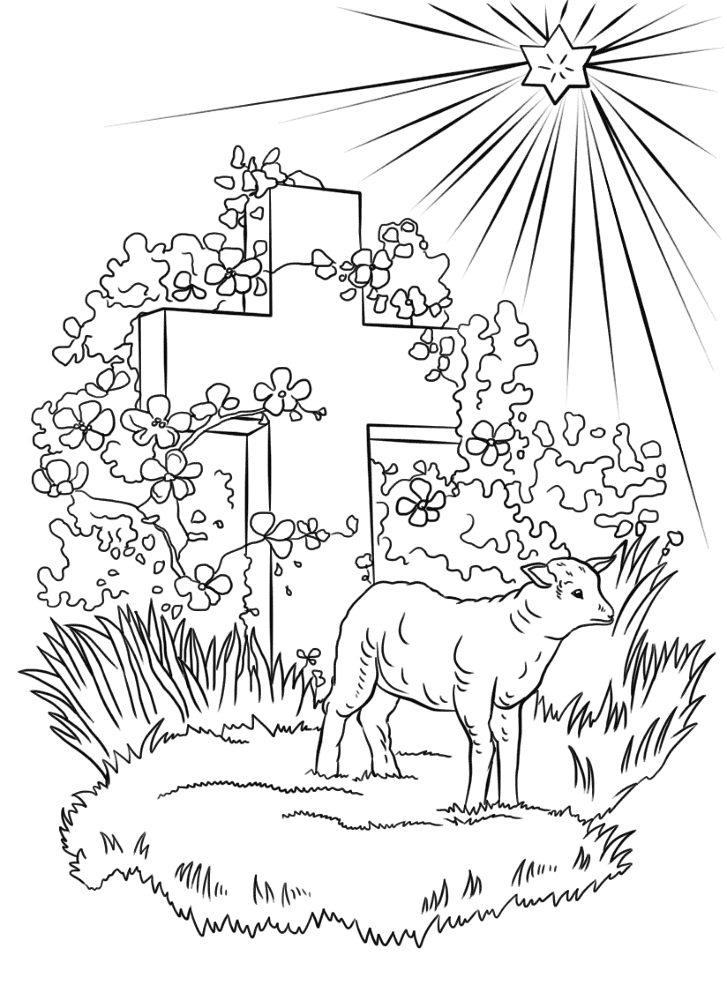 Easter Lamb Coloring Page Md Coloring Page — Free Printable — free printable coloring page