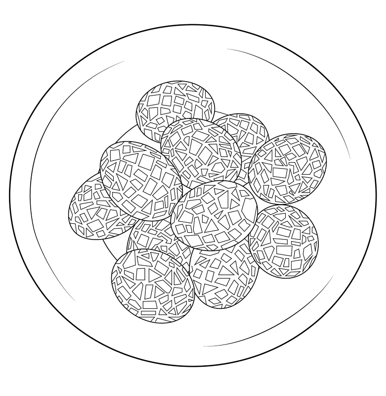 Plate With Mosaic Eggs Coloring Pages Md Coloring Page — Free Printable — free printable coloring page