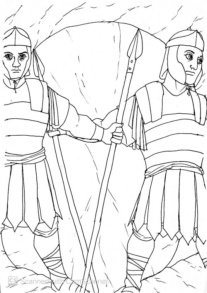 The Guard At The Tomb Coloring Page Md Coloring Page — Free Printable — free printable coloring page