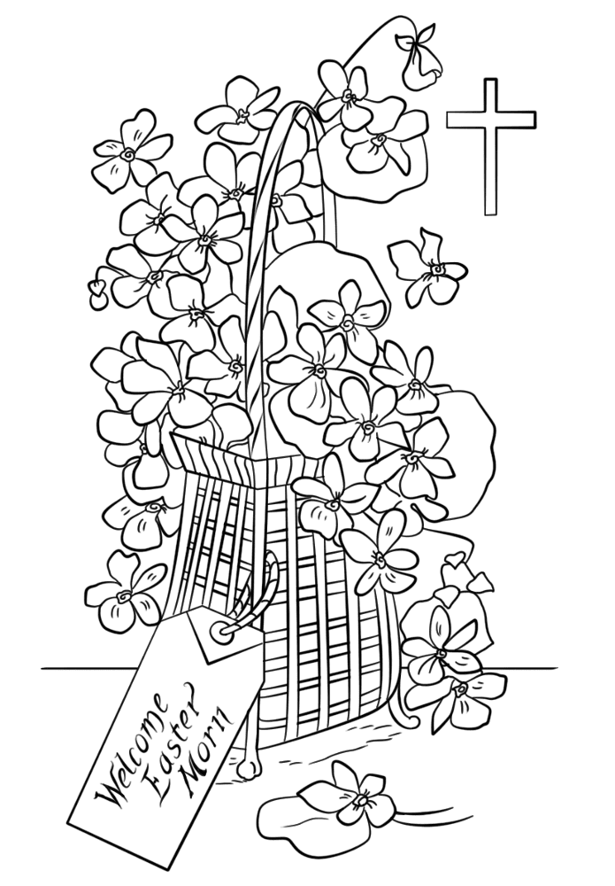 Welcome Easter Morn Coloring Page Md Coloring Page — Free Printable — free printable coloring page