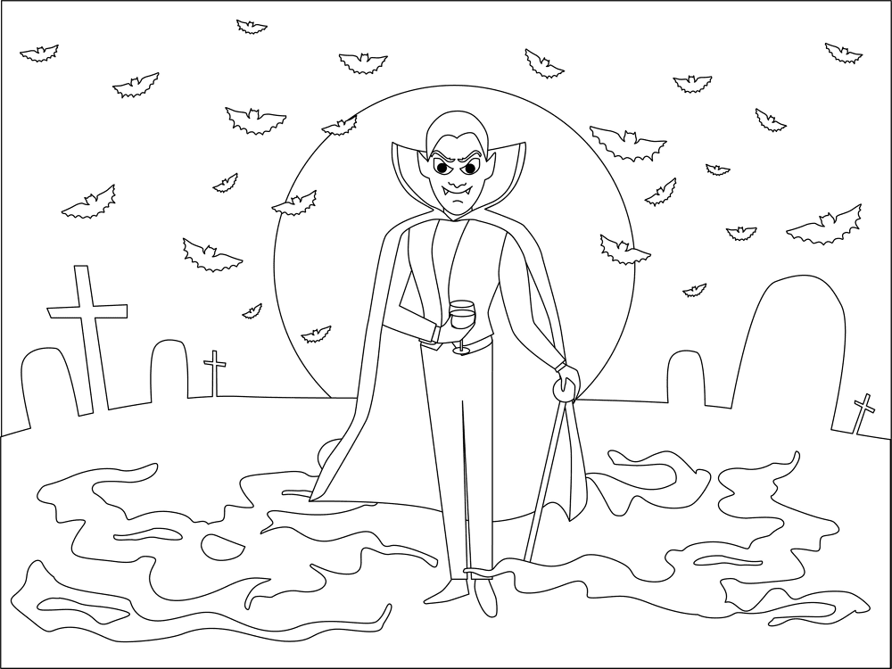 Dracula Coloring Page Md Coloring Page — Free Printable — free printable coloring page