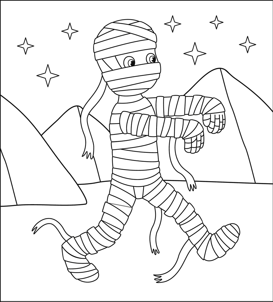 Mummy Coloring Page Md Coloring Page — Free Printable — free printable coloring page