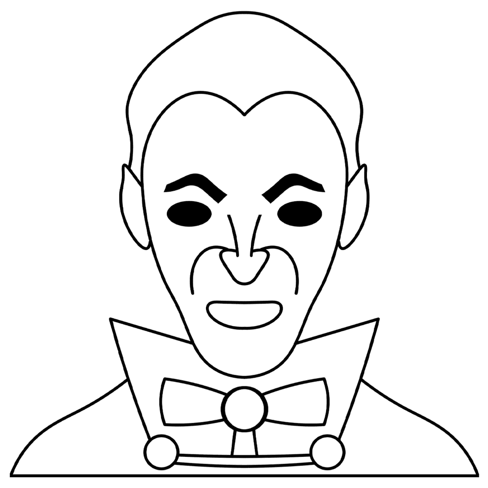 Vampire Portrait Md Coloring Page — Free Printable — free printable coloring page