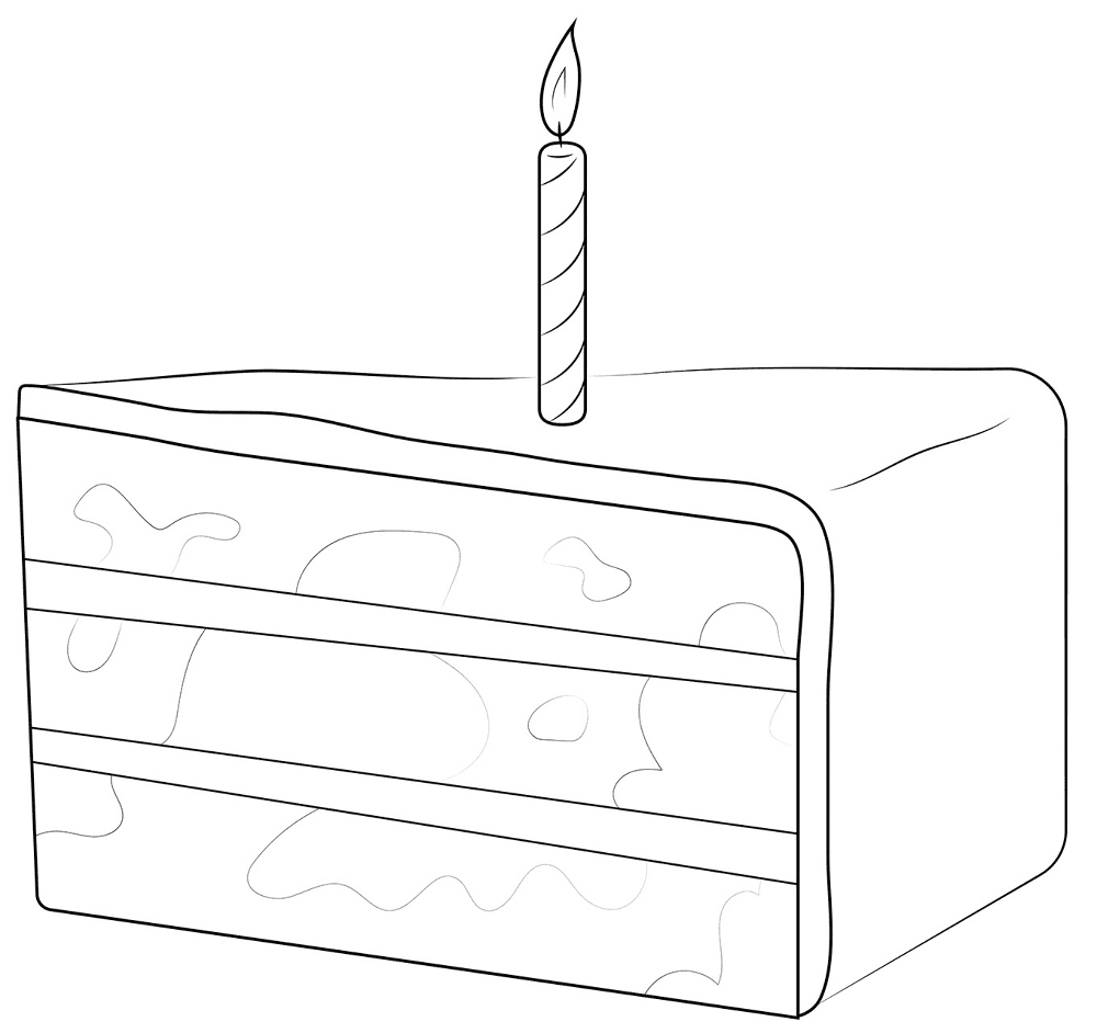 Piece Of Birthday Cake Coloring Page Md Coloring Page — Free Printable — free printable coloring page