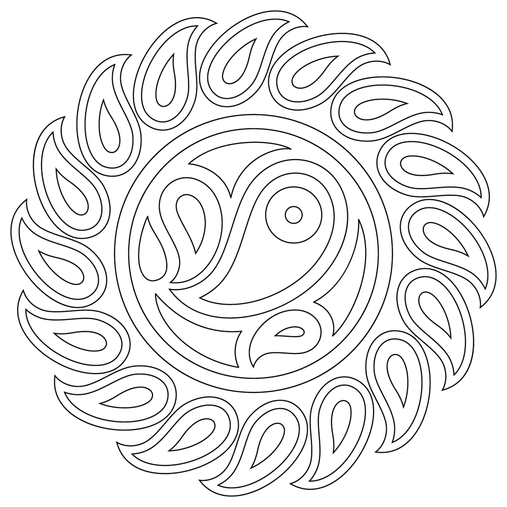 Paisley Mandala Coloring Page Md Coloring Page — Free Printable — free printable coloring page