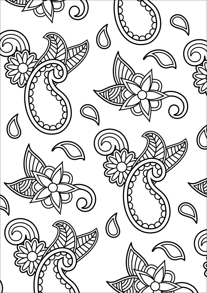 Paisley Pattern 2 Coloring Page Md Coloring Page — Free Printable — free printable coloring page