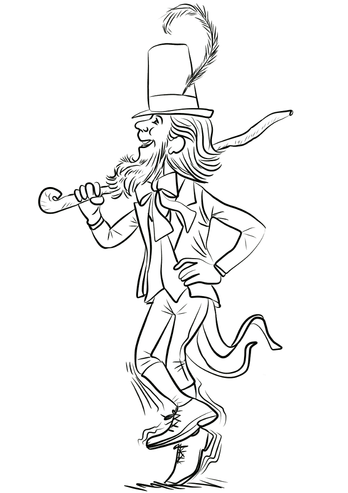 Dancing Leprechaun Coloring Page Md Coloring Page — Free Printable — free printable coloring page