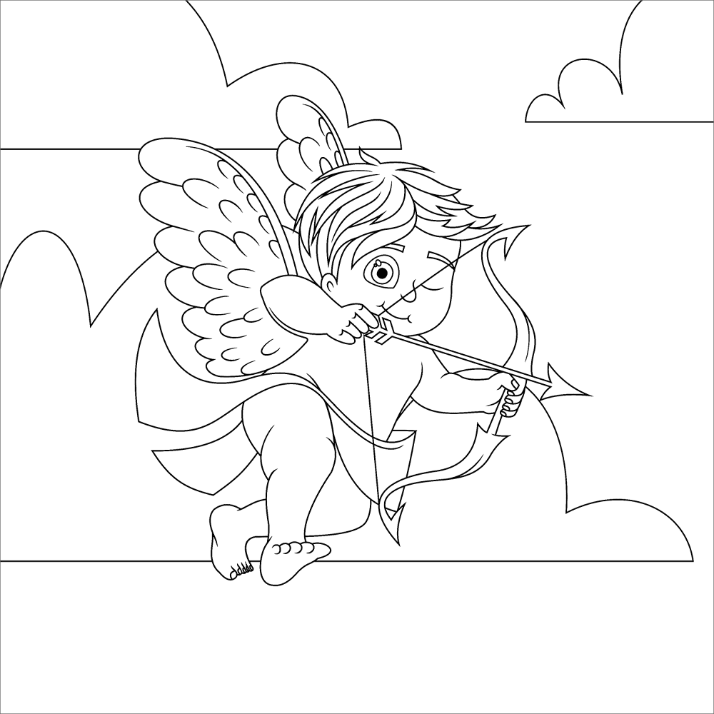 Cupid Coloring Page Md Coloring Page — Free Printable — free printable coloring page