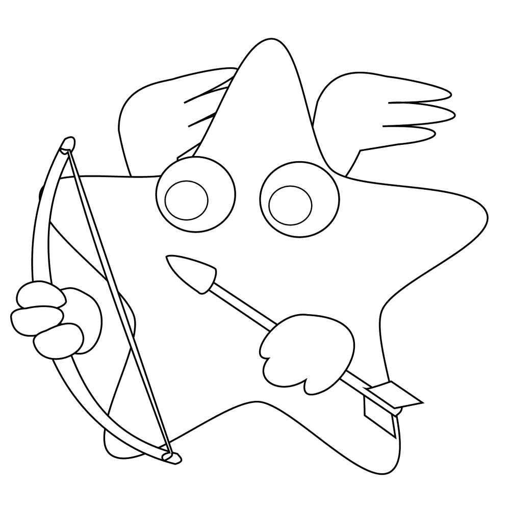 Cupid Star Coloring Page Md Coloring Page — Free Printable — free printable coloring page