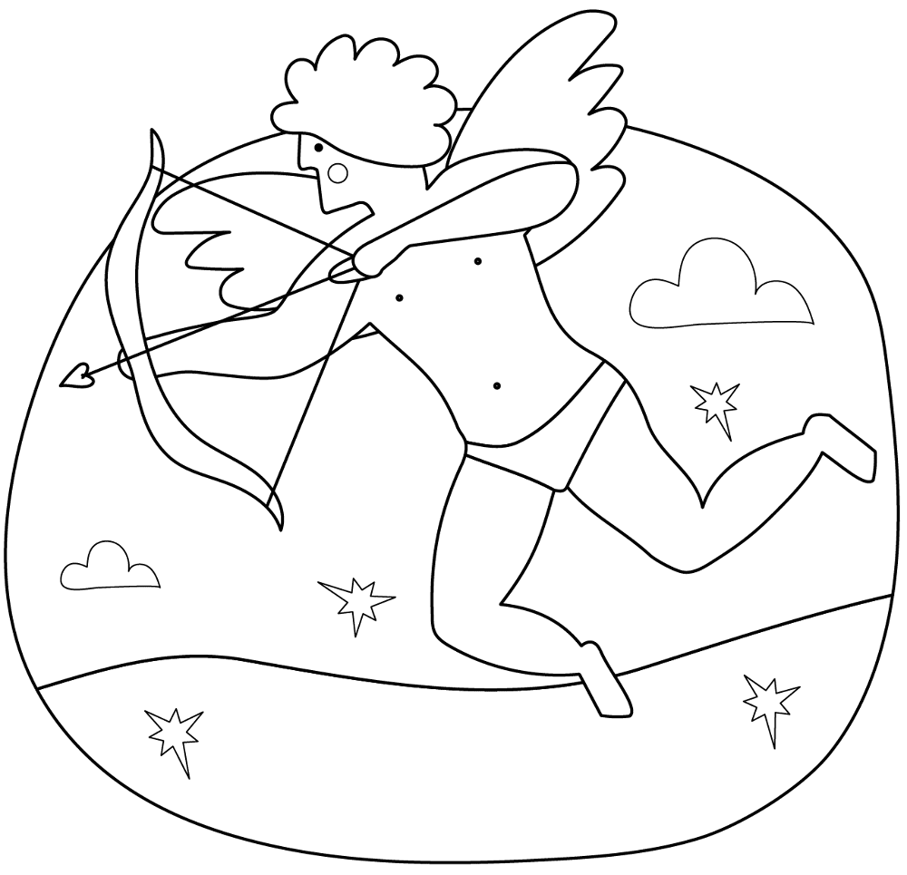 Cupidon Coloring Page Md Coloring Page — Free Printable — free printable coloring page