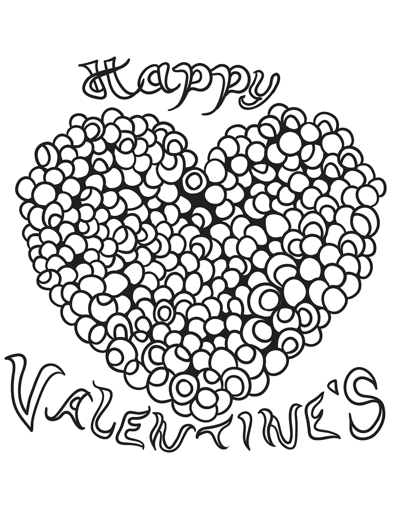 Happy Valentines Coloring Page Md Coloring Page — Free Printable — free printable coloring page